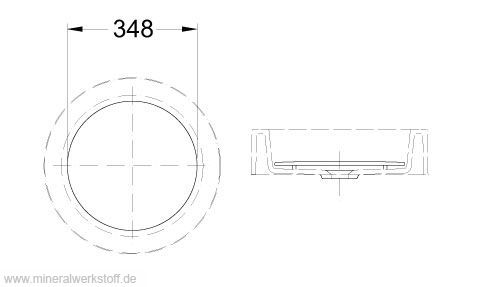 Varicor Waschbecken Modell UBS 38 mit ADP 38