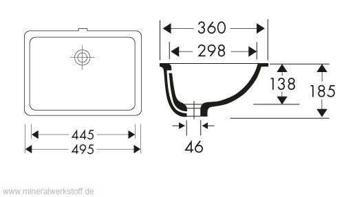 Varicor Waschbecken Modell UBS 8