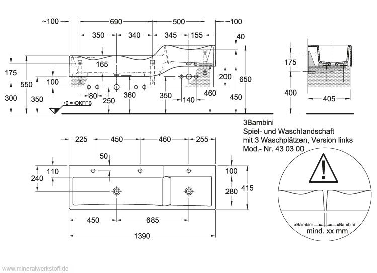 3Bambini technische Zeichnung