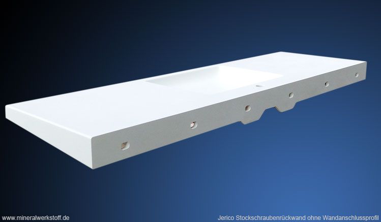 Varicor Einzelwaschtisch Jerico Stockschraubenrckwand ohne Wandanschlussprofil