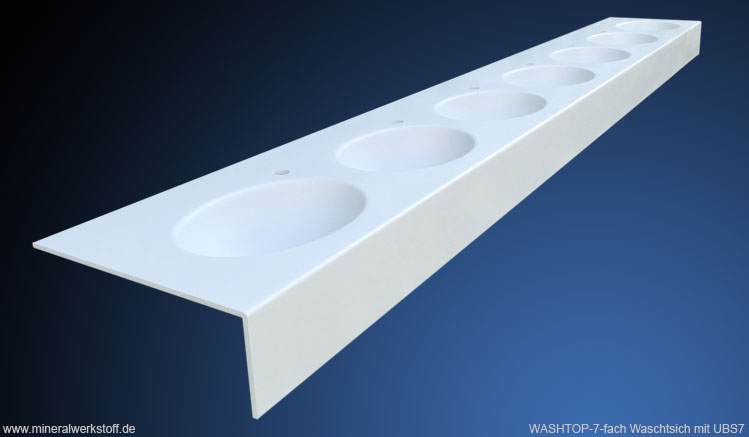 WASHTOP-Waschtisch in titan fr Einbaubecken