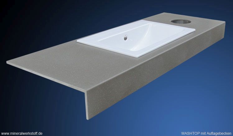 Varicor Waschtisch Washtop Aufsatzbecken Cliff